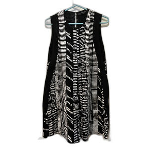 Proenza Schouler Black & White Viscose Sleeveless Shift Dress   Women's Size 6